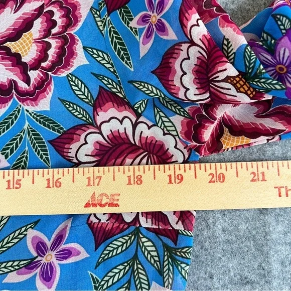 CABI Primrose Floral Tunic Dress Separate Blue Slip Size Small - Picture 8 of 12